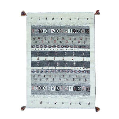 ペルシャ絨毯<br>シラーズ産ギャッベ<br>ファインカシュクリ<br>毛100％  82×120cm<br>商品番号87642