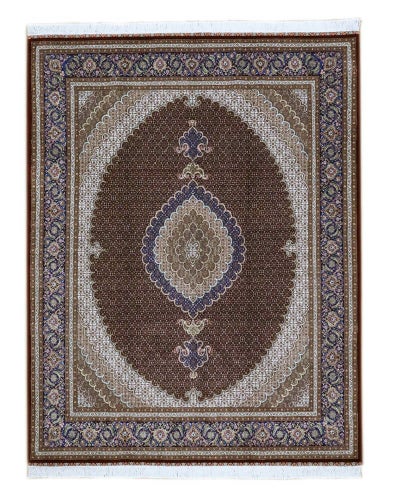 ペルシャ絨毯<br>タブリーズ産<br>毛＆絹 205x265cm<br>商品番号87644