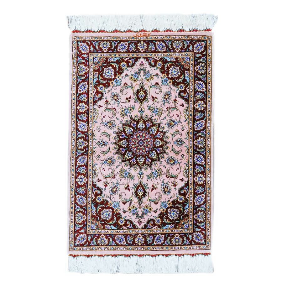 ペルシャ絨毯カシャーン産アルシャディ工房絹100％ 49×74cm商品番号