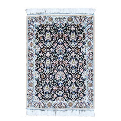 ペルシャ絨毯<br>ナイン産(6La)シシラ<br>モルタザヴィ工房<br>毛＆絹 53×71cm<br>商品番号 87568