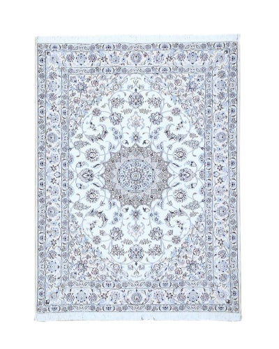 ペルシャ絨毯<br>ナイン産<br>毛＆絹　147×196cm<br>商品番号88198