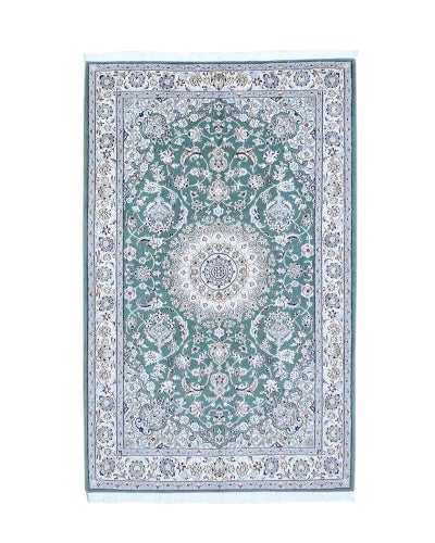 ペルシャ絨毯<br>ナイン産<br>毛＆絹　130×208cm<br>商品番号88243