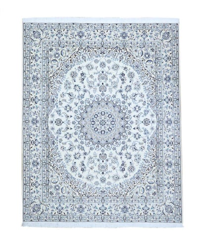 ペルシャ絨毯<br>ナイン産<br>毛＆絹 203×256cm<br>商品番号88208