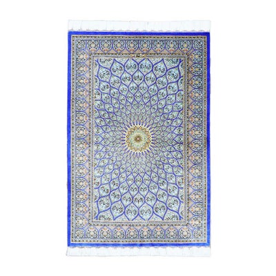 ペルシャ絨毯クム産<br>シャナ工房<br>絹100% 80×122cm<br>商品番号88253