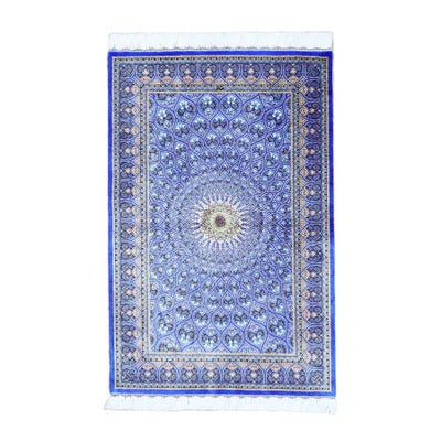 ペルシャ絨毯 クム産<br>シャナ工房<br>絹100% 79×121cm<br>商品番号88255