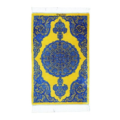 ペルシャ絨毯 クム産<br>サイーディ工房<br>絹100％　51×80ｃｍ<br>商品番号88457
