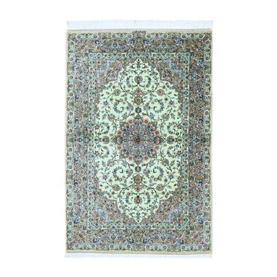 ペルシャ絨毯 カシャーン産<br>サイーディ工房<br>絹100% 100×150cm<br>商品番号88415