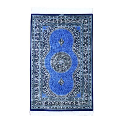 ペルシャ絨毯 クム産<br>アミーラン工房<br>絹100% 98×152cm<br>商品番号88440