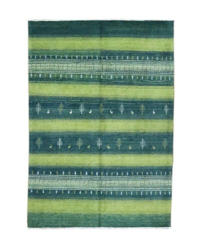 ペルシャ絨毯<br>シラーズ産ギャッベ<br>ファインカシュクリ<br>毛100% 150×208cm <br>商品番号88942