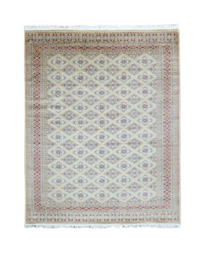 パキスタン絨毯　手織り<br>カフカディアン工房<br>毛＆絹　202×253cm<br>商品番号88909