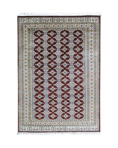 パキスタン絨毯　手織り<br>カフカディアン工房<br>毛＆絹　169×248cm<br>商品番号88914