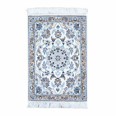 ペルシャ絨毯<br>ナイン産ハビビアン工房<br>毛＆絹 56×80cm<br>商品番号 89242