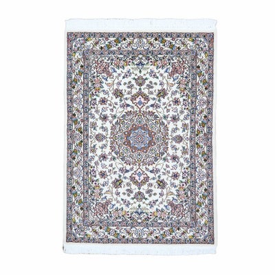 ペルシャ絨毯<br>ナイン産<br>毛＆絹  100×143cm<br>商品番号89280