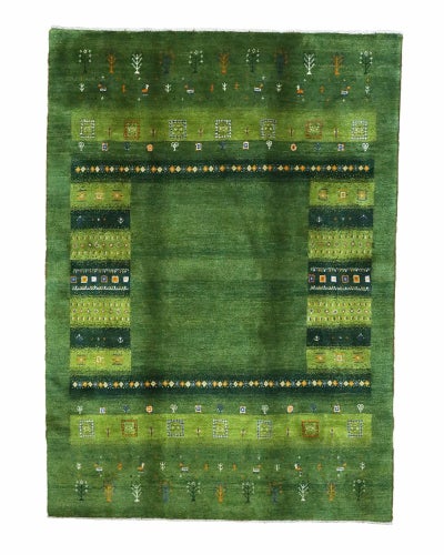 ペルシャ絨毯<br>シラーズ産ギャッベ<br>毛100％　203×290cm<br>商品番号89611