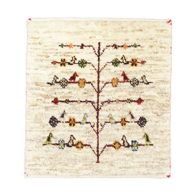 ペルシャ絨毯シラーズ産<br>ギャッベカシュクリ<br>毛100％　38×42cm<br>商品番号89151