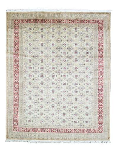 パキスタン絨毯　手織り<br>カフカディアン工房<br>毛＆絹　247×315cm<br>商品番号88905