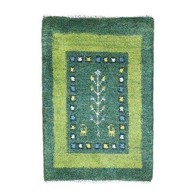  ペルシャ絨毯　手織り<br>ギャッベ<br>41×59cm<br>No.89475