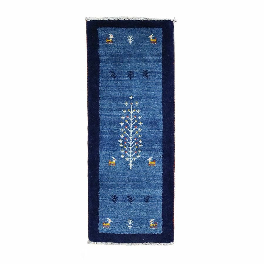 ペルシャ絨毯シラーズ産ギャッベ毛100％ 45×114cm商品番号 89725