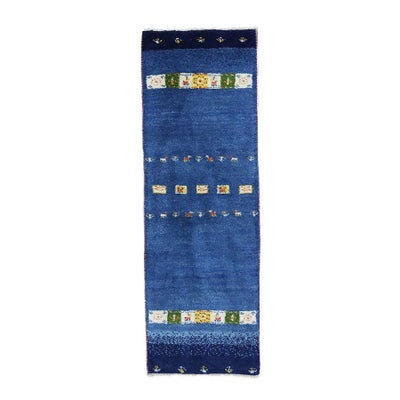 ペルシャ絨毯<br>シラーズ産ギャッベ<br>毛100%　48×143cm<br>商品番号 89740