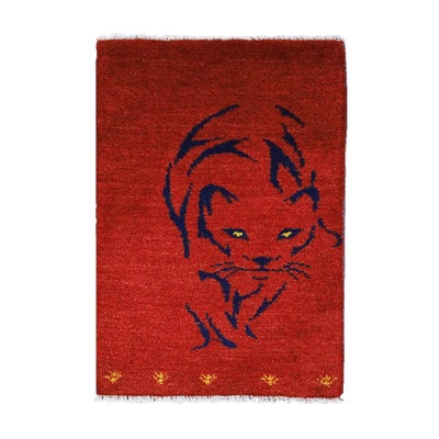 ペルシャ絨毯<br>シラーズ産ギャッベ<br>毛100％　58×85cm<br>商品番号89840