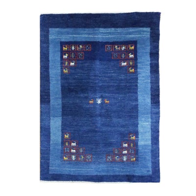 ペルシャ絨毯<br>シラーズ産ギャッベ<br>毛100%　100×140cm<br>商品番号89906