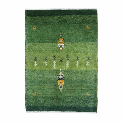 ペルシャ絨毯<br>シラーズ産ギャッベ<br>毛100％ 84×120cm<br>商品番号 89867