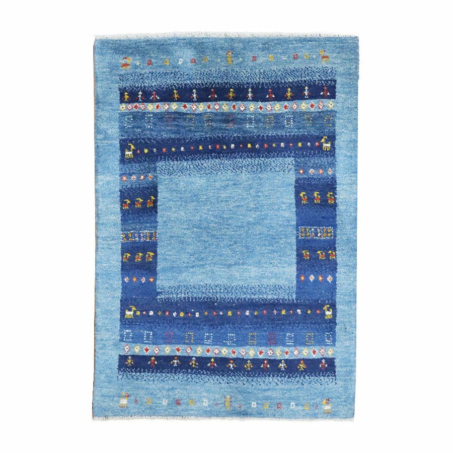 ギャッベ ペルシャ絨毯手織り玄関マット 青山ペルシャンギャラリー購入美品 玄関マットサイズ（中）80×120cm | 本格手織りペルシャ絨毯専門店