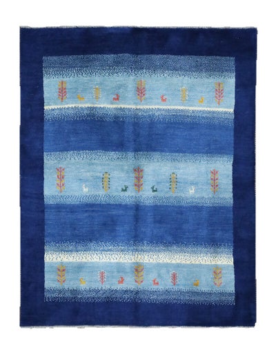 ペルシャ絨毯<br>シラーズ産ギャッベ<br>毛100% 150×190cm<br>商品番号89873