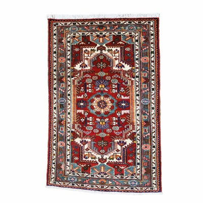 ペルシャ絨毯<br>ハメダン産<br>毛100％ 89×140cm<br>商品番号89785