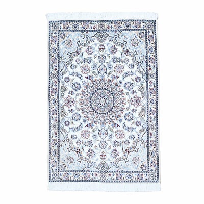 ペルシャ絨毯<br>ナイン産<br>毛＆絹 80×119cm<br>商品番号90124
