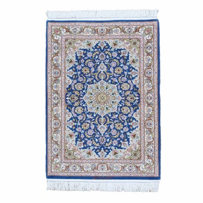 ペルシャ絨毯<br>イスファハン産<br>アタリアン工房<br>毛＆絹 85×122cm<br>商品番号90131