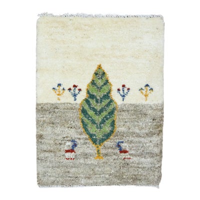  ペルシャ絨毯　手織り<br>ギャッベ<br>43×56cm<br>No.89808