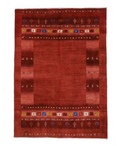 ペルシャ絨毯<br>シラーズ産ギャッベ<br>毛100%　172×233cm<br>商品番号90104