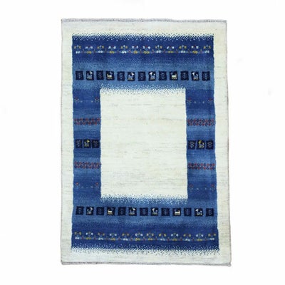 ペルシャ絨毯<br>シラーズ産ギャッベ<br>毛100%　104×152cm<br>商品番号90097