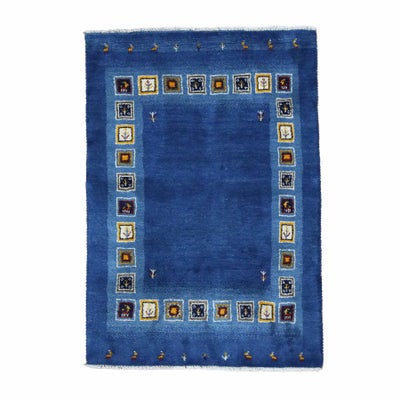 ペルシャ絨毯<br>シラーズ産ギャッベ<br>毛100%　103×147cm<br>商品番号90098