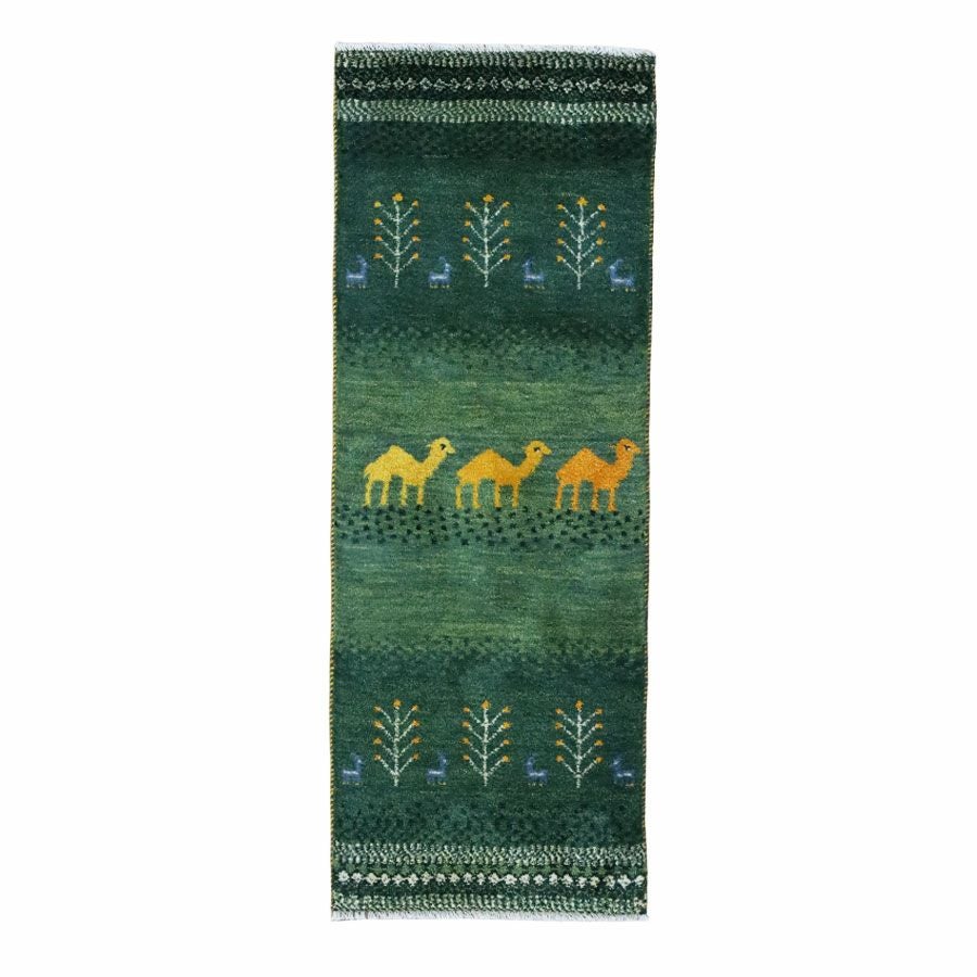 ペルシャ絨毯シラーズ産ギャッベ毛100% 54×147cm商品番号 90111