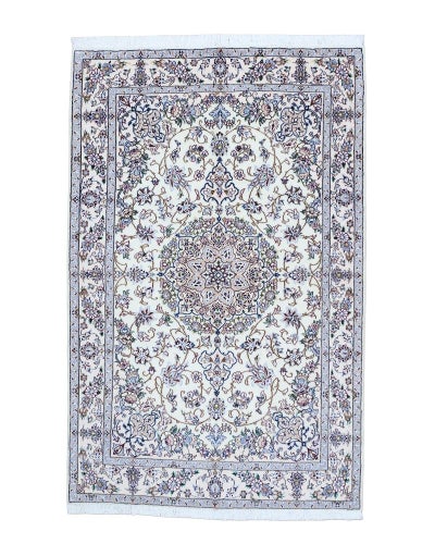 ペルシャ絨毯<br>ナイン産<br>毛＆絹　127×200cm<br>商品番号90226