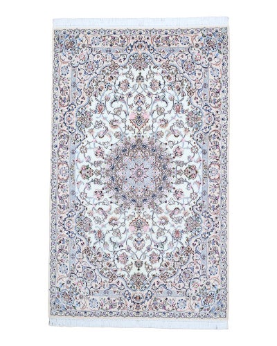 ペルシャ絨毯<br>ナイン産<br>毛＆絹　134×218cm<br>商品番号90227