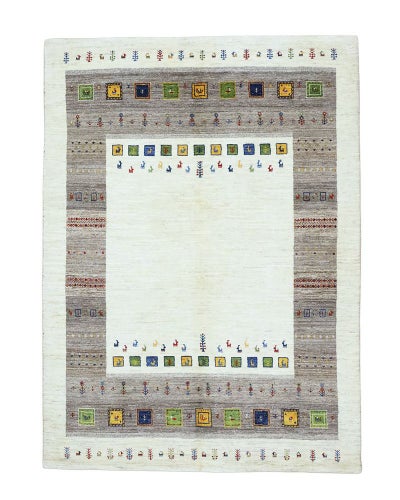 ペルシャ絨毯<br>シラーズ産ギャッベ<br>ファインカシュクリ<br>毛100%　157×212cm <br>商品番号90177