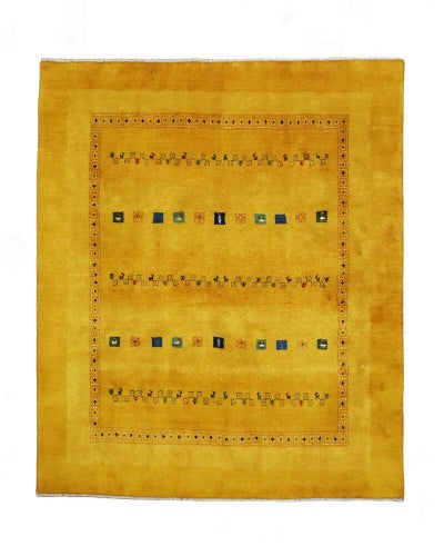 ペルシャ絨毯<br>シラーズ産ギャッベ<br>毛100％　206×243cm<br>商品番号90633