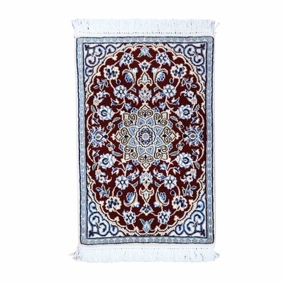 ペルシャ絨毯<br>ナイン産<br>毛＆絹 39×60cm<br>商品番号 90216