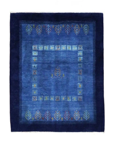 ペルシャ絨毯<br>シラーズ産ギャッベ<br>毛100% 150×190cm<br>商品番号90624