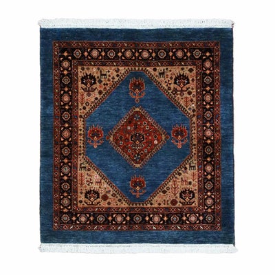 ペルシャ絨毯<br>カシュガイ<br>毛100％  126×141cm<br>商品番号90246