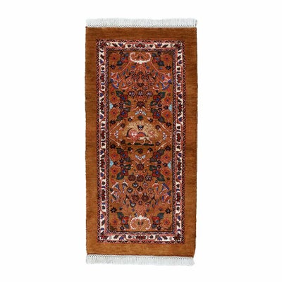 ペルシャ絨毯<br>カシュガイ<br>毛100％  64×132cm<br>商品番号90249