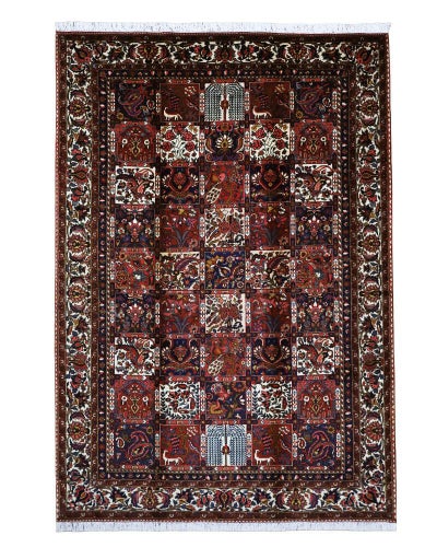 ペルシャ絨毯<br>バクティアリ産<br>毛100％ 210×310cm<br>商品番号90162