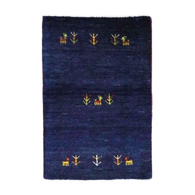 ペルシャ絨毯<br>シラーズ産ギャッベ<br>毛100％　58×86cm<br>商品番号90509