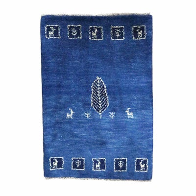 ペルシャ絨毯<br>シラーズ産ギャッベ<br>毛100％　61×89cm<br>商品番号90514