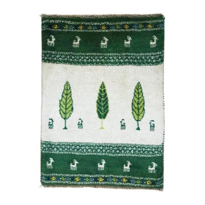 ペルシャ絨毯<br>シラーズ産ギャッベ<br>毛100％　64×87cm<br>商品番号90533
