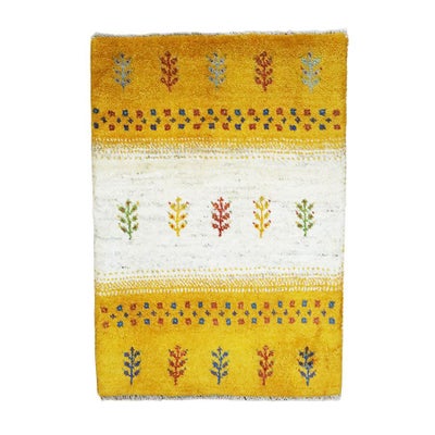 ペルシャ絨毯<br>シラーズ産ギャッベ<br>毛100％　62×88cm<br>商品番号90537