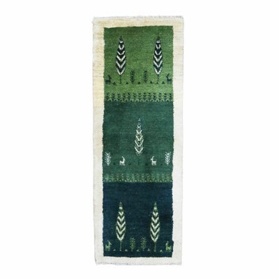 ペルシャ絨毯<br>シラーズ産ギャッベ<br>毛100%　54×147cm<br>商品番号 90593